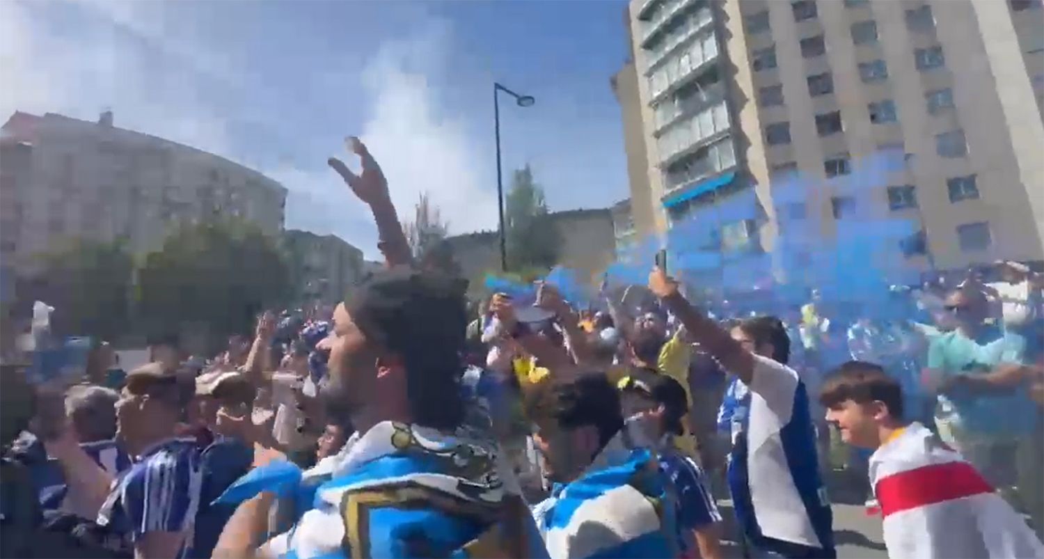 Recimiento de la afición a la Ponferradina en Balaídos Recimiento de la afición a la Ponferradina en Balaídos