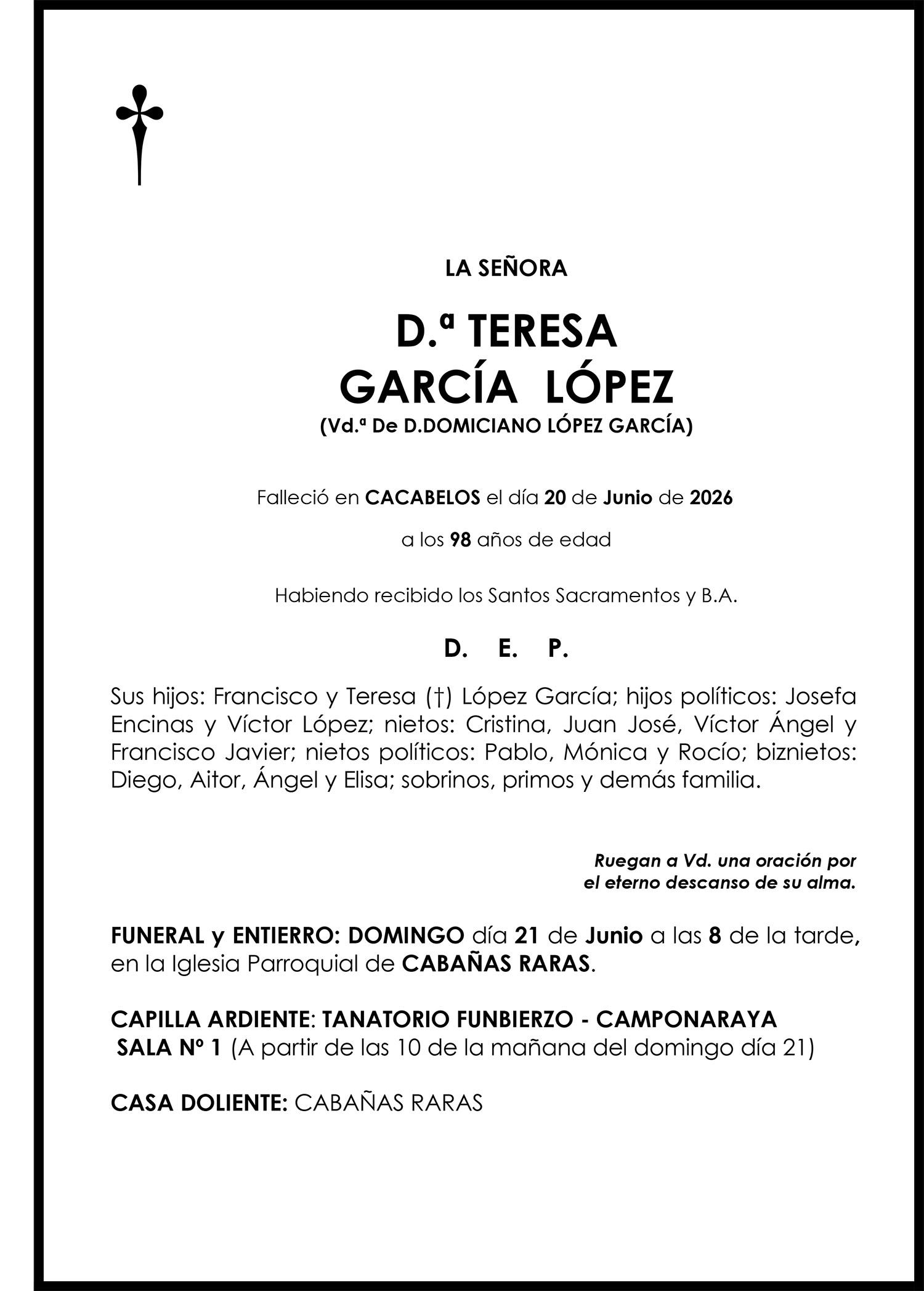 TERESA GARCÍA LÓPEZ