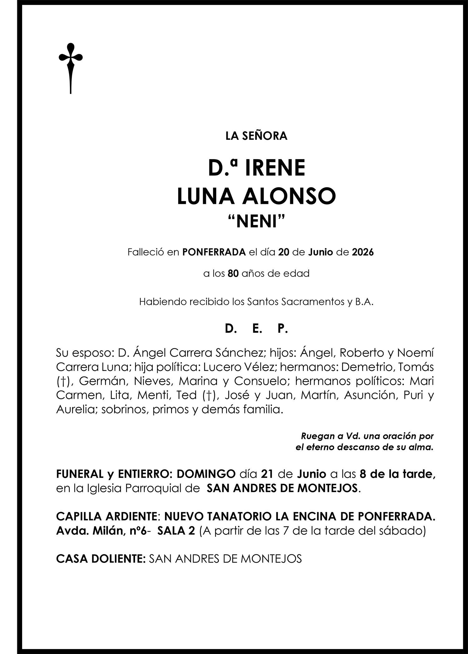 IRENE LUNA ALONSO “NENI”