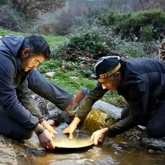 Recreación de oro en Las Médulas 