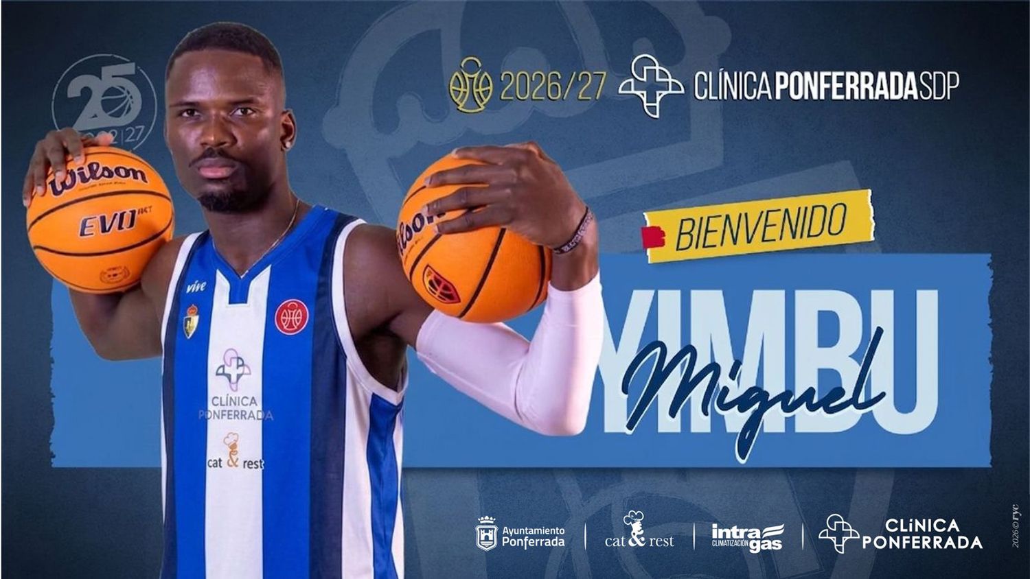 Fichaje de Miguel Yimbu por el Clínica Ponferrada Fichaje de Miguel Yimbu por el Clínica Ponferrada