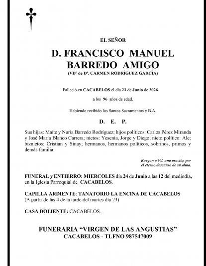 FRANCISCO MANUEL BARREDO AMIDO