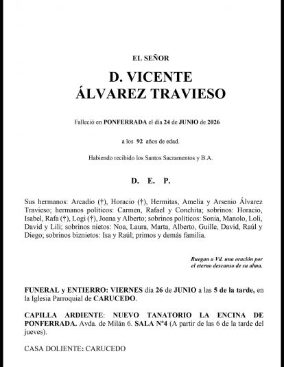 VICENTE ÁLVAREZ TRAVIESO