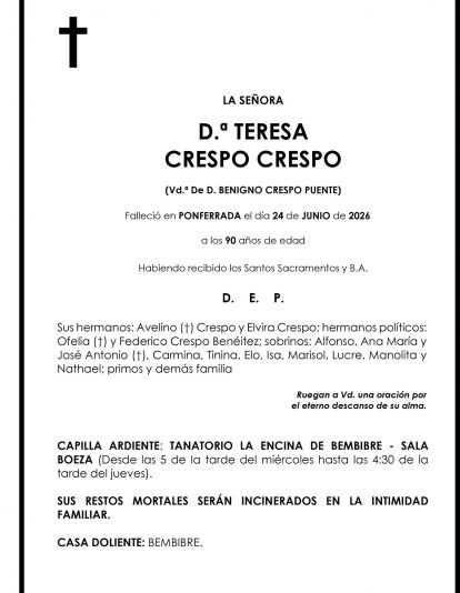 TERESA CRESPO CRESPO