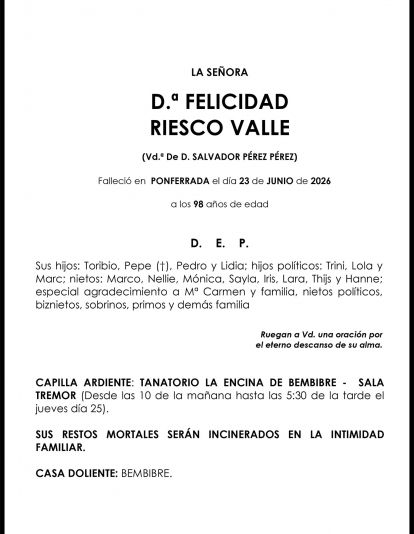 FELICIDAD RIESCO VALLE