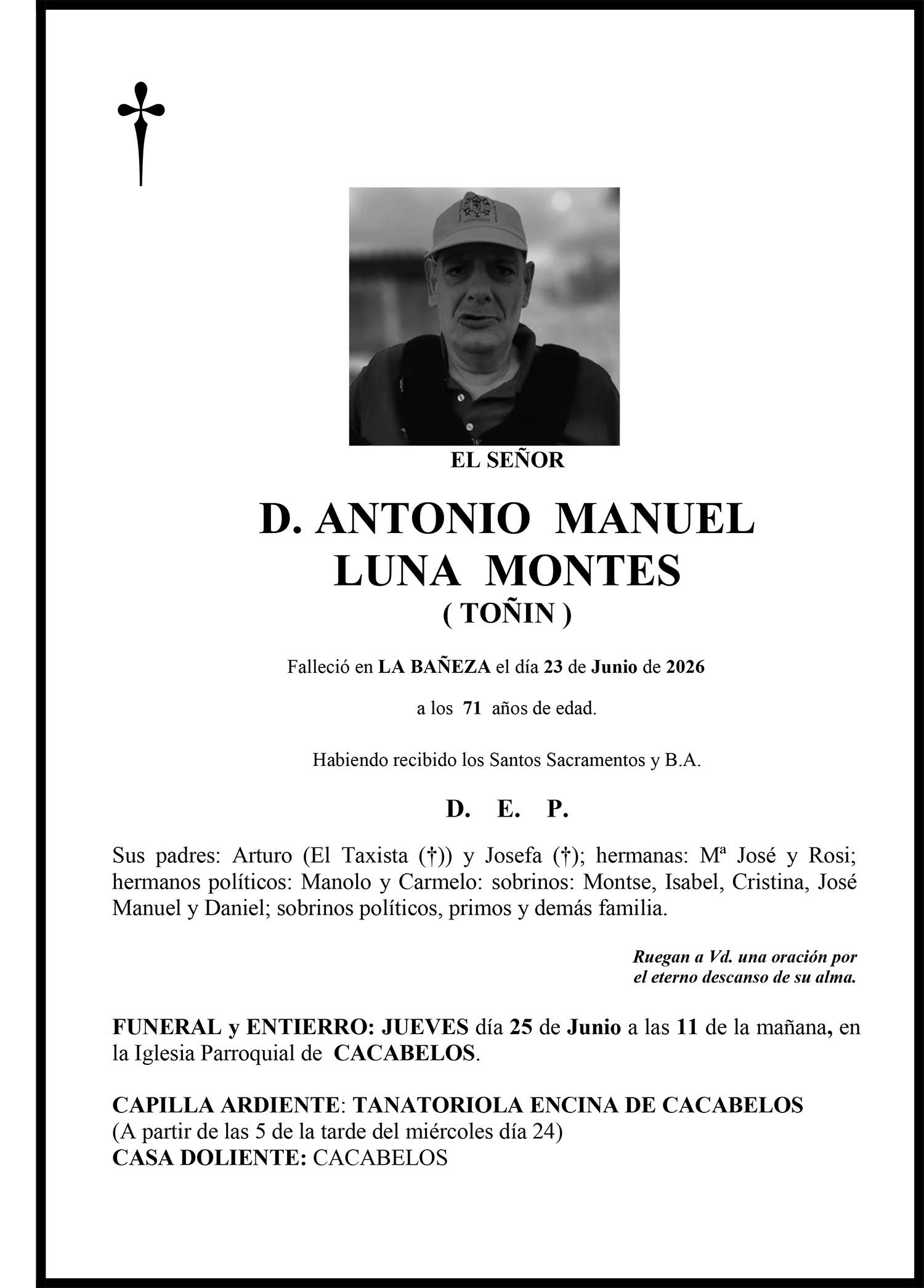 ANTONIO MANUEL LUNA MONTES ( TOÑIN )