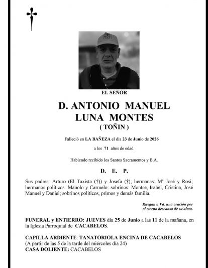 ANTONIO MANUEL LUNA MONTES ( TOÑIN )