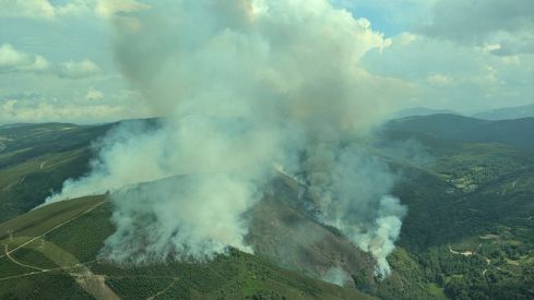 Incendio en Vega de Valcarce 