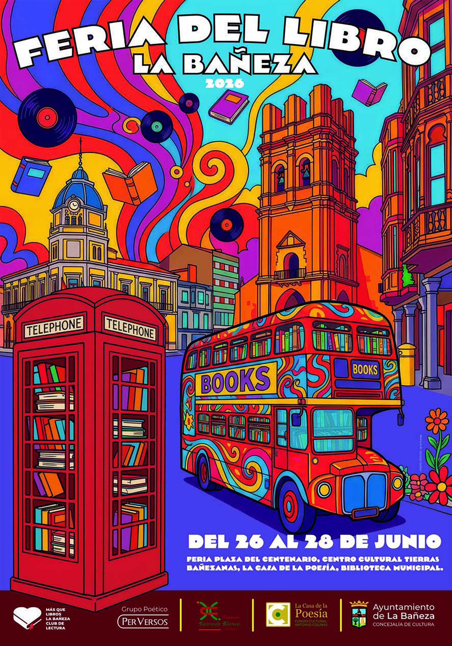 Cartel de la feria del libro de La Bañeza 2026