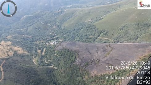 Incendio de Pradela sobre Cela