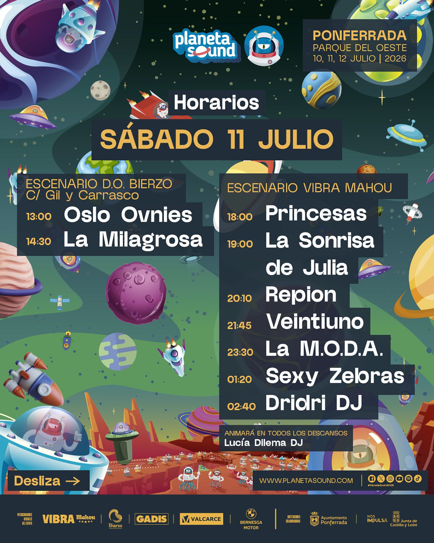 Horario para el sábado del Planeta Sound