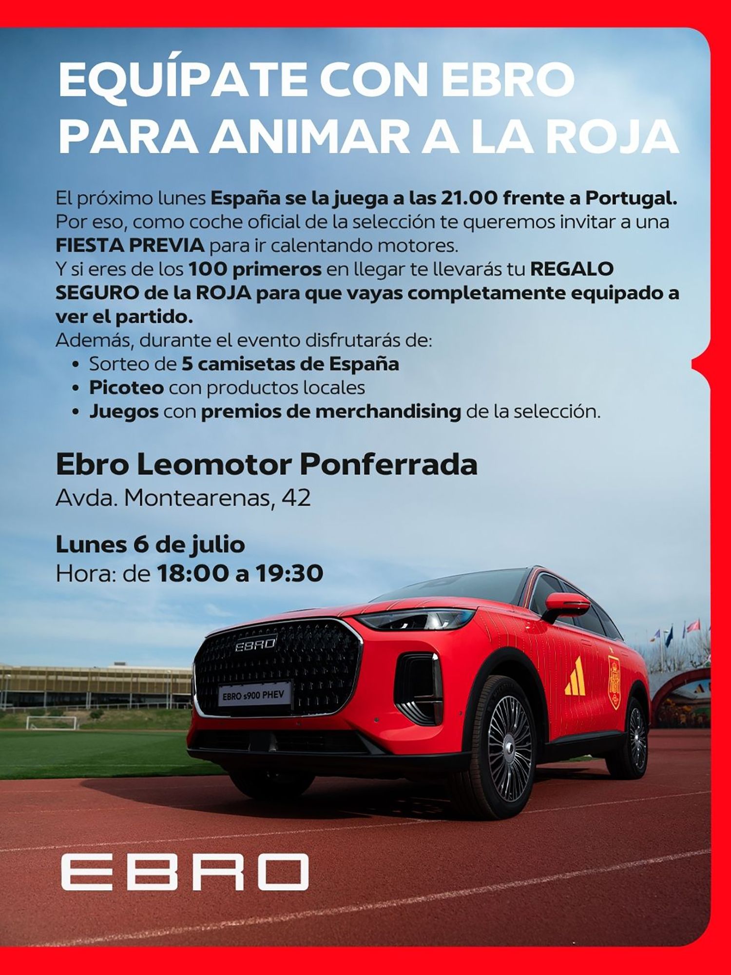 Presentación del coche Ebro oficial de La Roja Presentación del coche Ebro oficial de La Roja