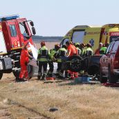 Brágimo / ICAL . Cuatro fallecidos de una familia y una niña herida muy grave en un accidente en la A-67, en Herrera de Pisuerga (Palencia)