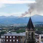 Incendio de San Adrián de Valdueza desde Ponferrada Incendio de San Adrián de Valdueza desde Ponferrada