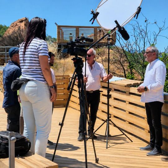 Grabación del programa 'Informe Semanal' en Las Médulas