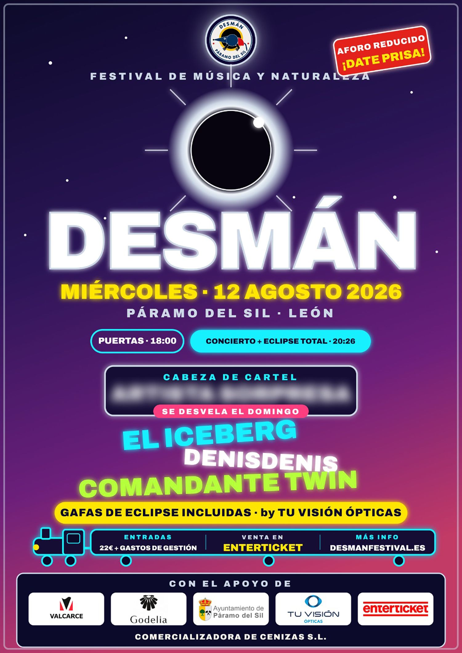 Cartel DESMAN. sin desvelar cabeza de cartel Cartel DESMAN. sin desvelar cabeza de cartel