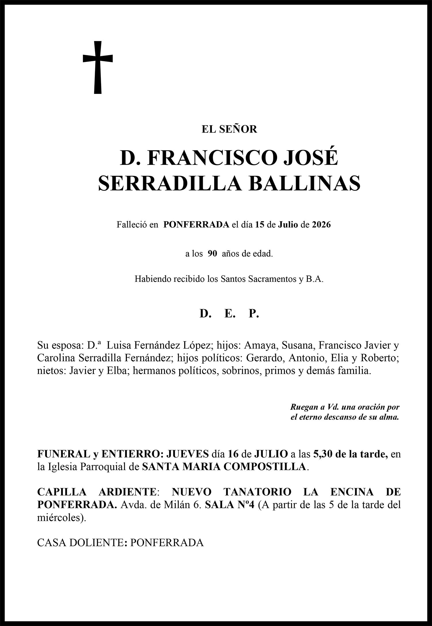 FRANCISCO JOSÉSERRADILLA BALLINAS