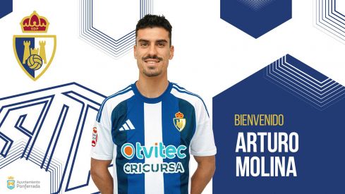 Arturo Molina, una nueva pieza para el centro el campo de la Ponferradina | Twitter de la Ponferradina (@SDP_1922) Arturo Molina, una nueva pieza para el centro el campo de la Ponferradina | Twitter de la Ponferradina (@SDP_1922)