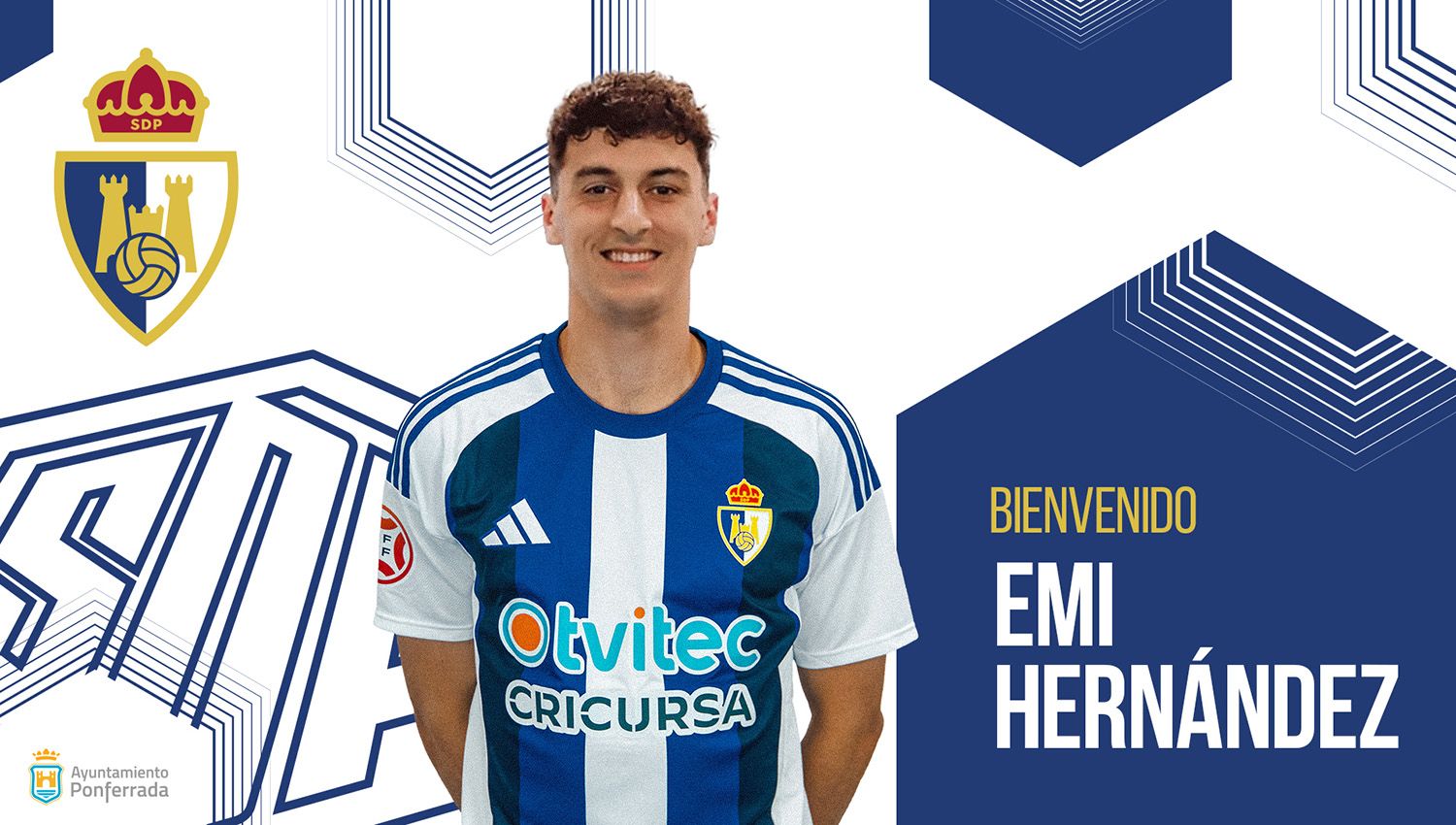 Emi Hernández refuerza el lateral derecho de la Ponferradina | Twitter de la Ponferradina (@SDP_1922) Emi Hernández refuerza el lateral derecho de la Ponferradina | Twitter de la Ponferradina (@SDP_1922)