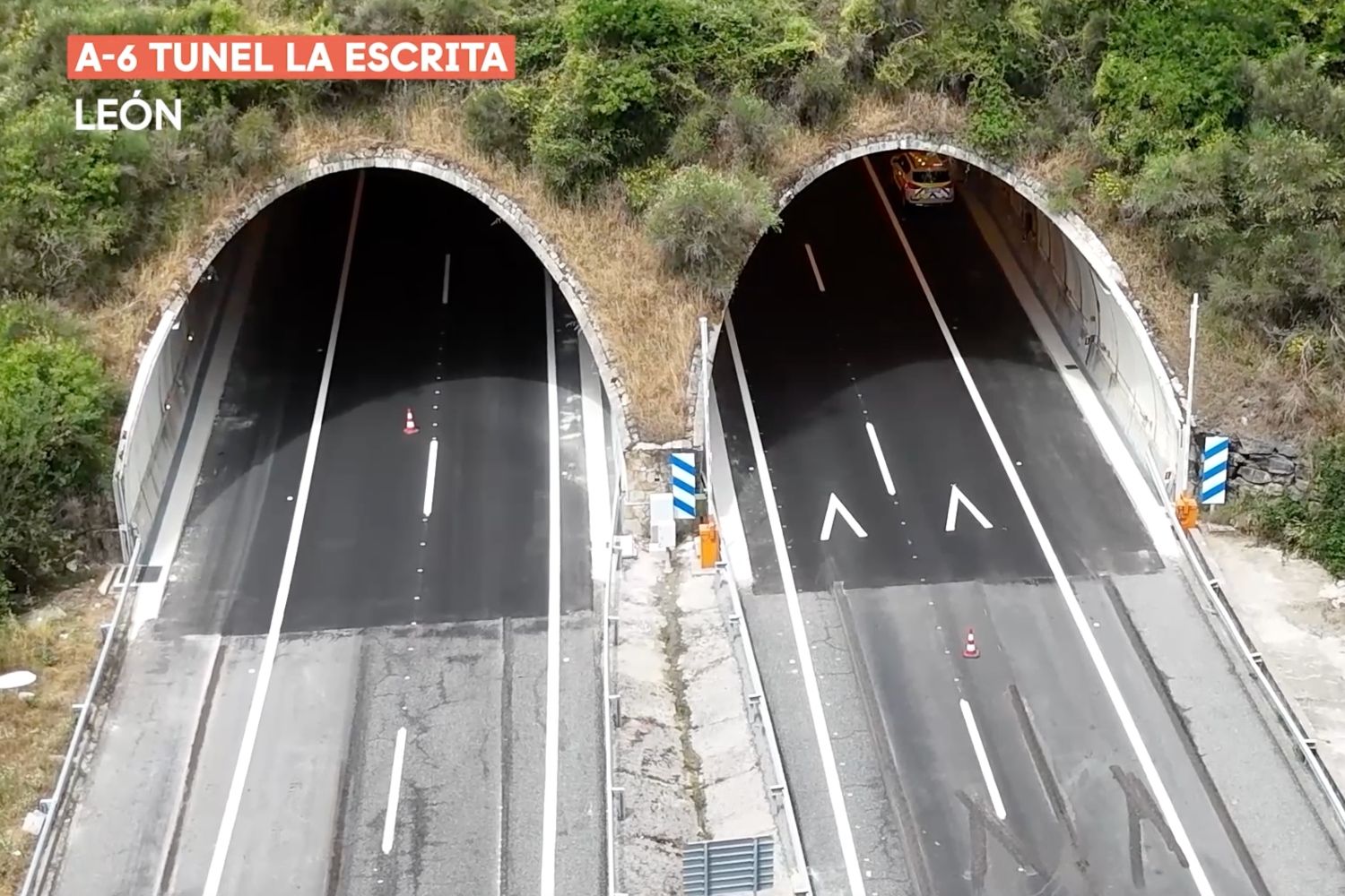 Túnel la Escrita en la A-6 en el Bierzo