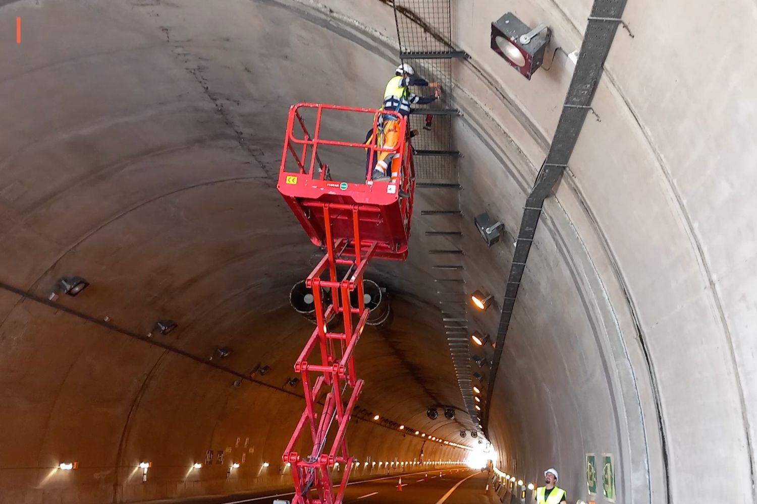 Obras en el túnel de Trabadelo en la A-6