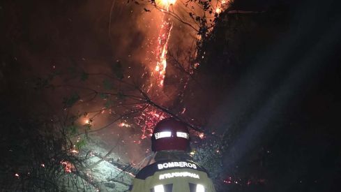 Bomberos de Ponferrada en el incendio de Ávila Bomberos de Ponferrada en el incendio de Ávila