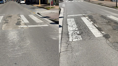 Calle deteriorada en Fuentesnuevas