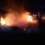 Imagen de uno de los incendios provocados