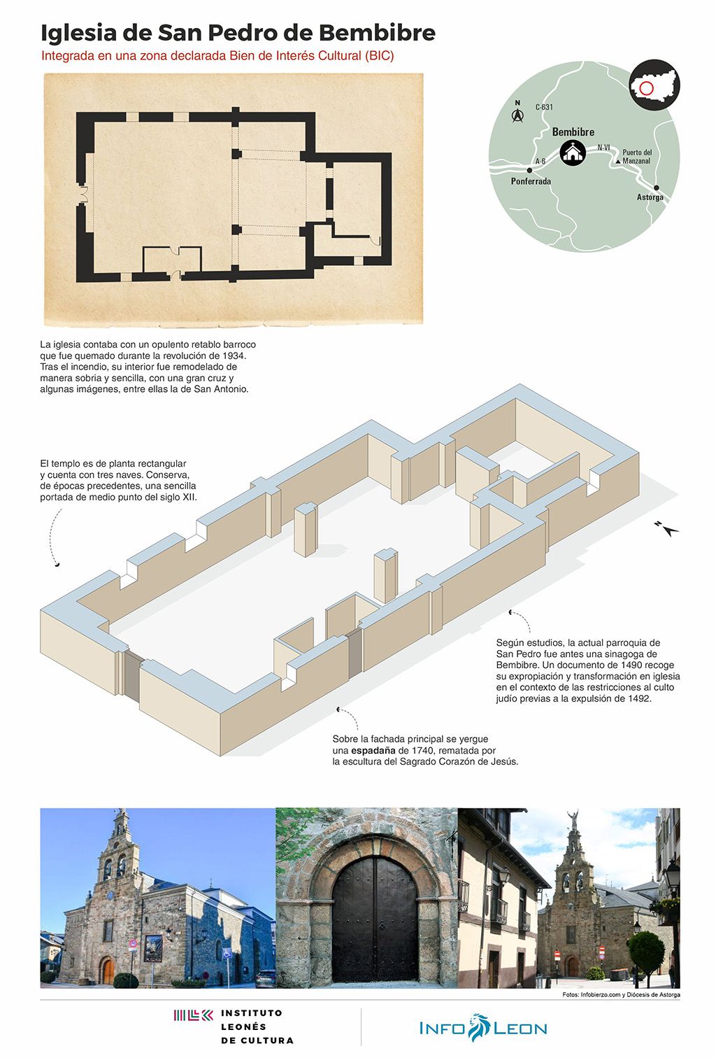 Infografía Iglesia de San Pedro de Bembibre (1) Infografía Iglesia de San Pedro de Bembibre (1)