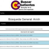 Página web para buscar combatientes de ARMH