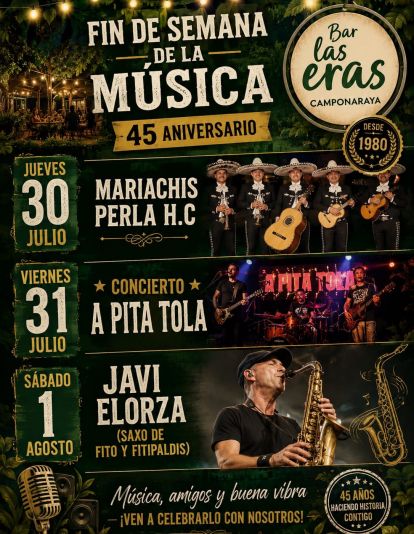 Fin de semana de la Música con Pita Tola y Javi Elorza Fin de semana de la Música con Pita Tola y Javi Elorza