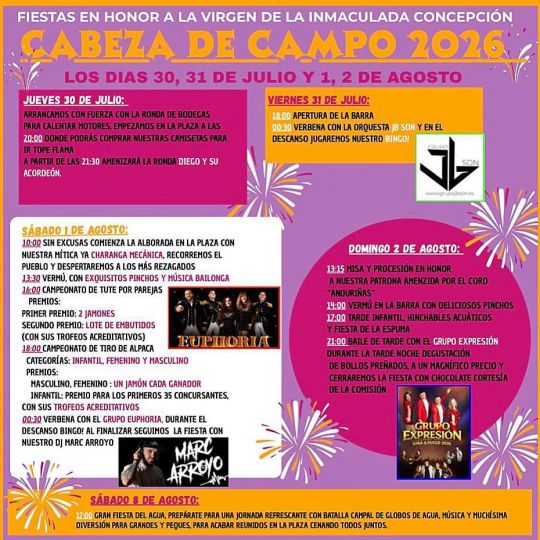 Fiestas de Cabeza de Campo Fiestas de Cabeza de Campo