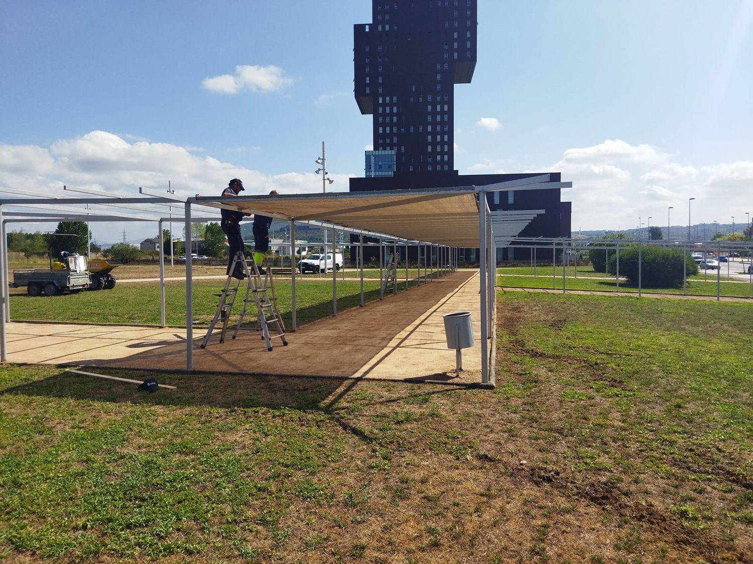 Obras en el parque del Oeste de Ponferrada Obras en el parque del Oeste de Ponferrada