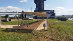 Obras en el parque del Oeste de Ponferrada 