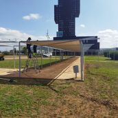 Obras en el parque del Oeste de Ponferrada 
