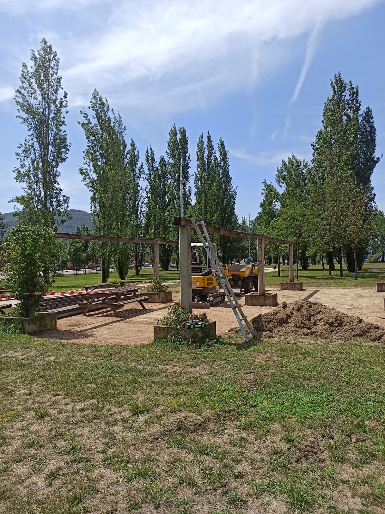 Obras en el parque del Oeste de Ponferrada 2