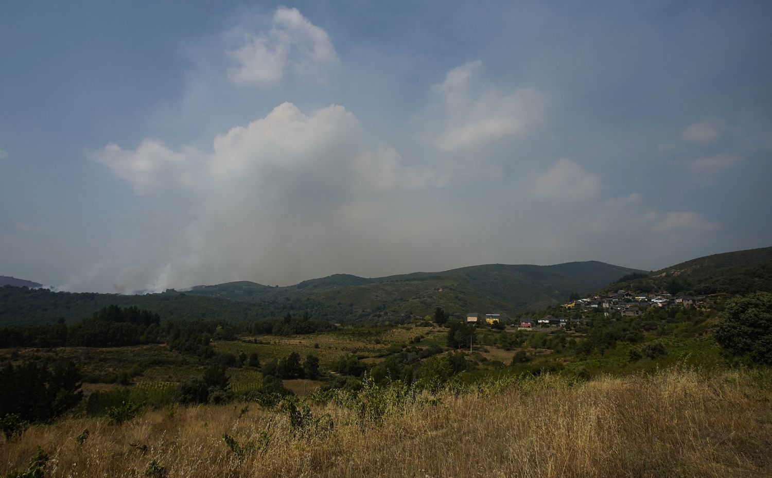 El incendio declarado en Veguellina avanza hacia la localidad de Moreda (Vega de Espinareda) (2) | Foto: César Sánchez, ICAL El incendio declarado en Veguellina avanza hacia la localidad de Moreda (Vega de Espinareda) (2) | Foto: César Sánchez, ICAL