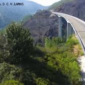 Estado de la A6 en Vega de Valcarce por el incendio de San Tirso