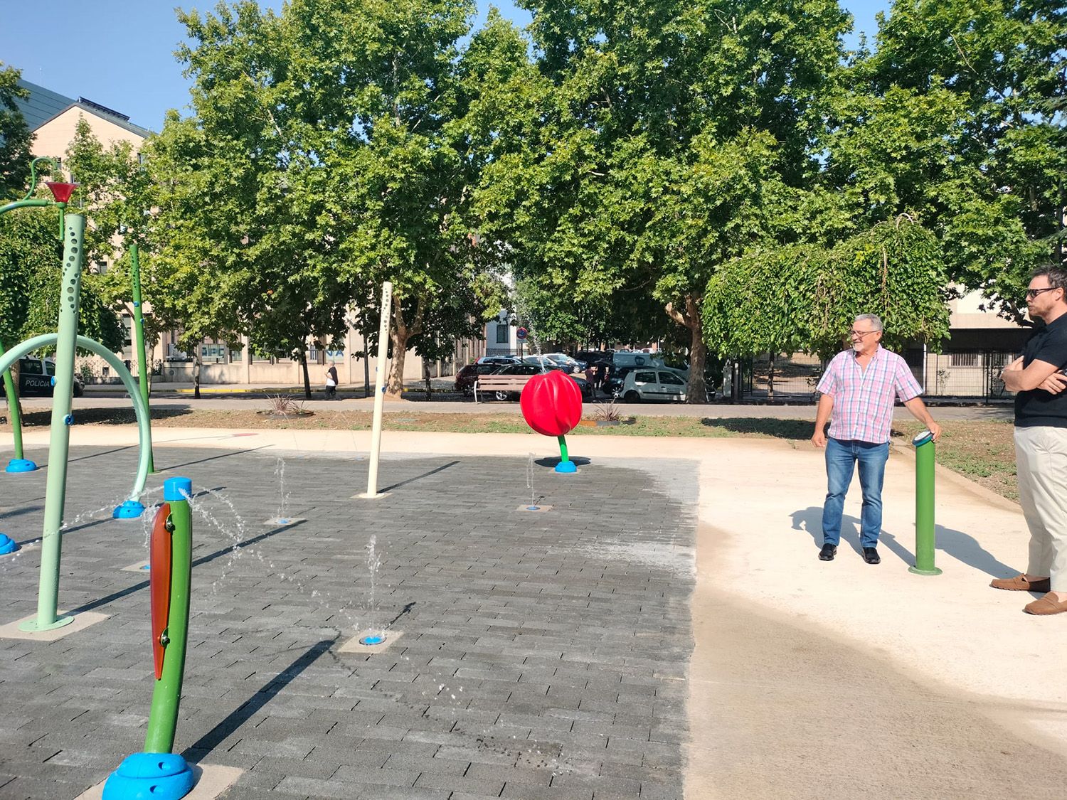 Zona de juegos acuáticos en el Parque de la Concordia de Ponferrada 2 Zona de juegos acuáticos en el Parque de la Concordia de Ponferrada 2