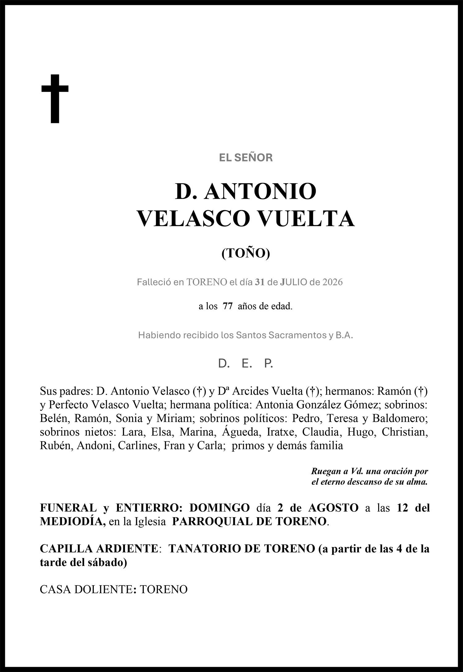 ANTONIO VELASCO VUELTA (TOÑO)