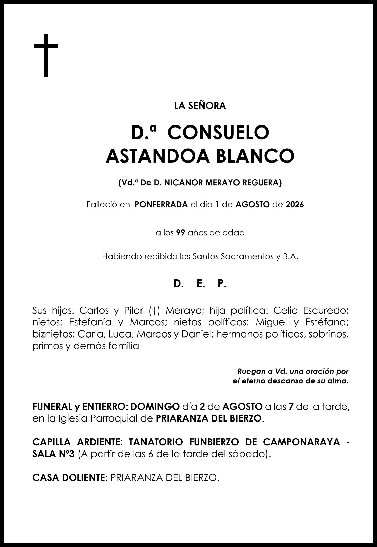 CONSUELO ASTANDOA BLANCO