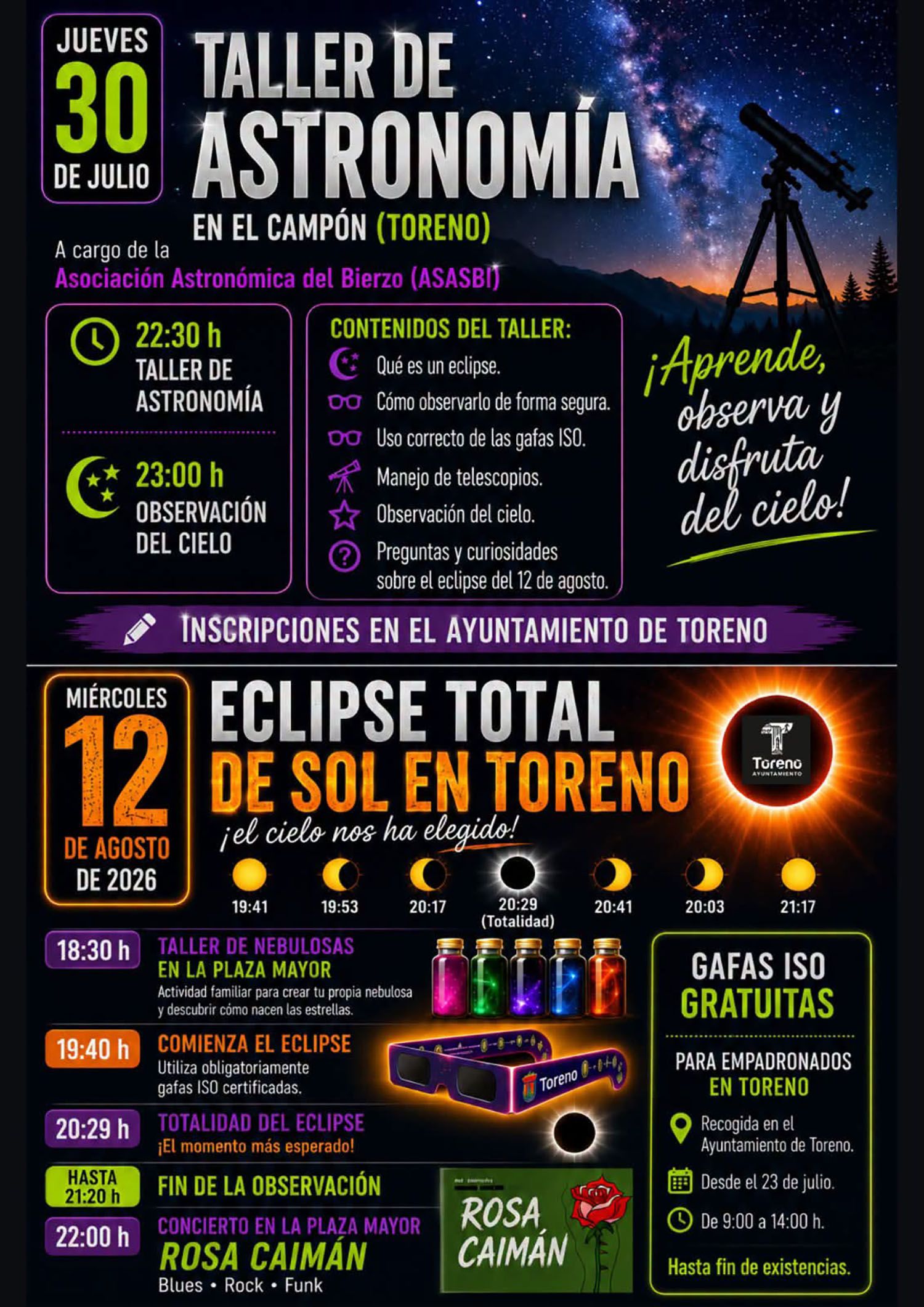 Programación en Toreno para el eclipse solar Programación en Toreno para el eclipse solar