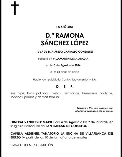 RAMONA  SÁNCHEZ LÓPEZ
