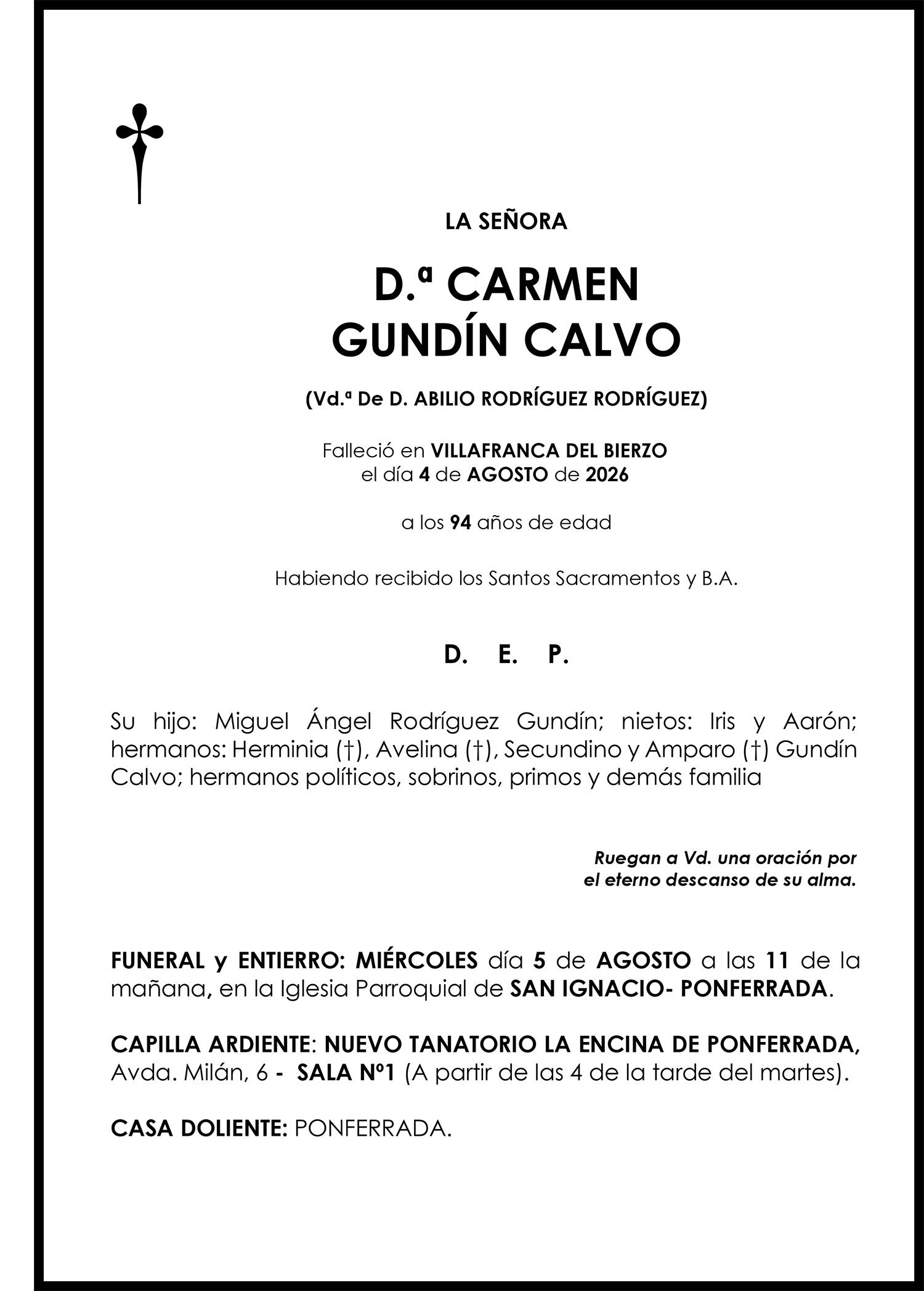 CARMEN GUNDIN CALVO