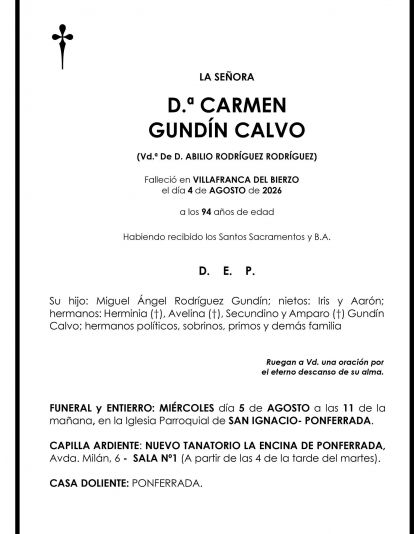 CARMEN GUNDIN CALVO