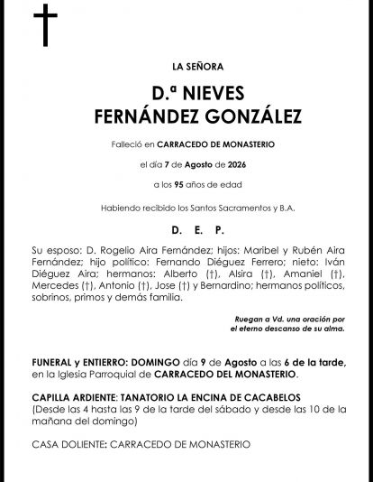 NIEVES FERNANDEZ GONZALEZ