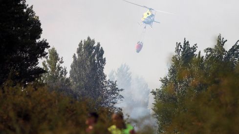 Incendio forestal en Cifuentes de Rueda, en el municipio de Gradefes (León) | Foto: Peio García, ICAL