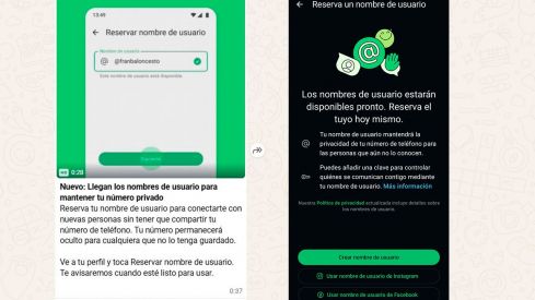 WhatsApp permite reservar nombres de usuario sin compartir número telefónico WhatsApp permite reservar nombres de usuario sin compartir número telefónico