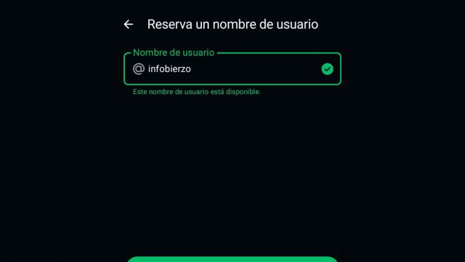 WhatsApp permite reservar nombres de usuario sin compartir número telefónico