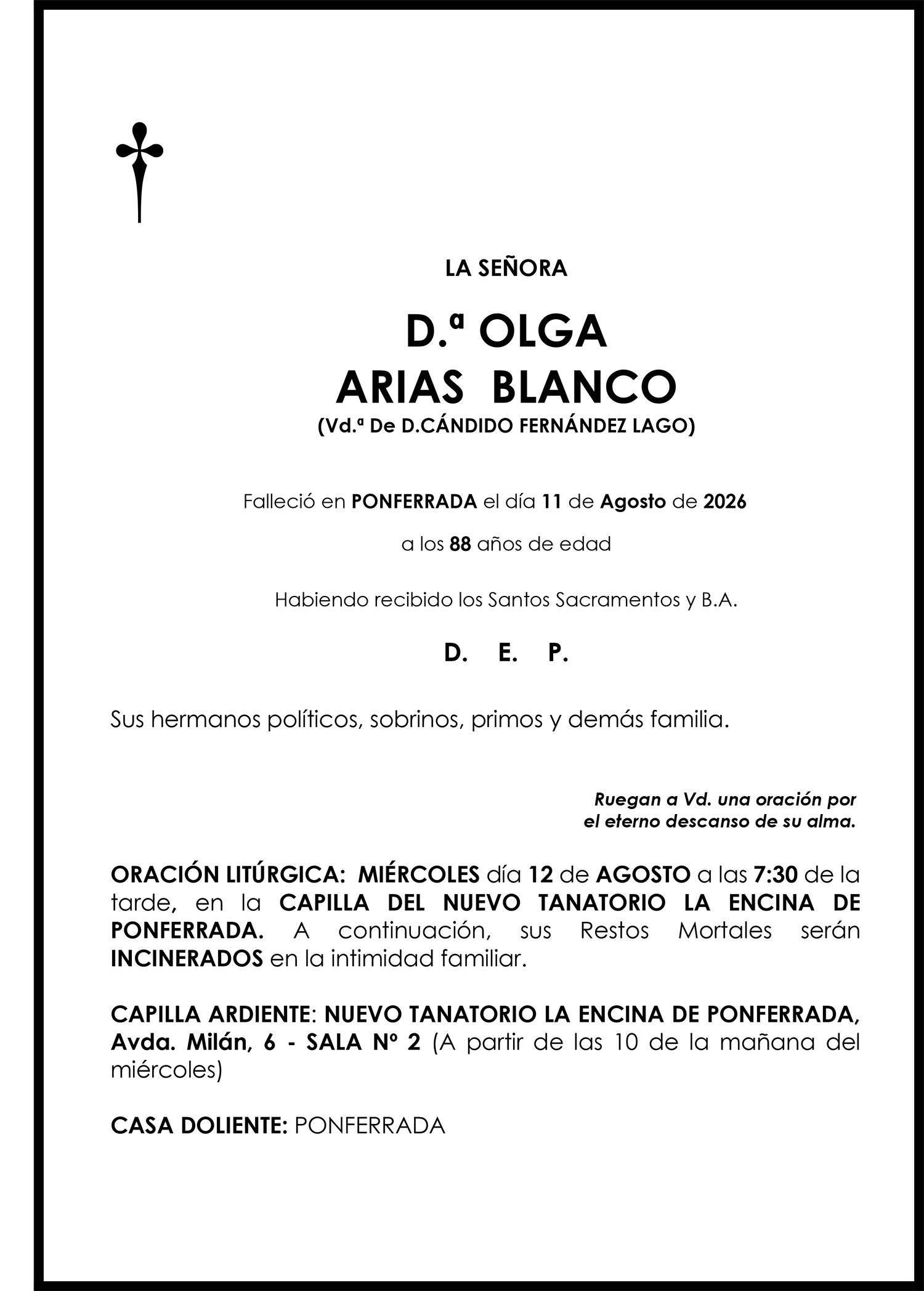 OLGA ARIAS BLANCO